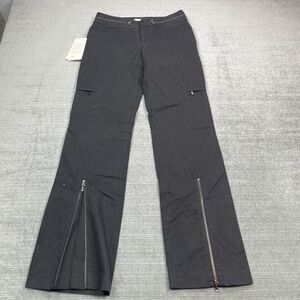 Y2K A/X Armani Exchange Pants 0 Low Rise Wide Leg Pinstripe Zip Emo Grunge Punk